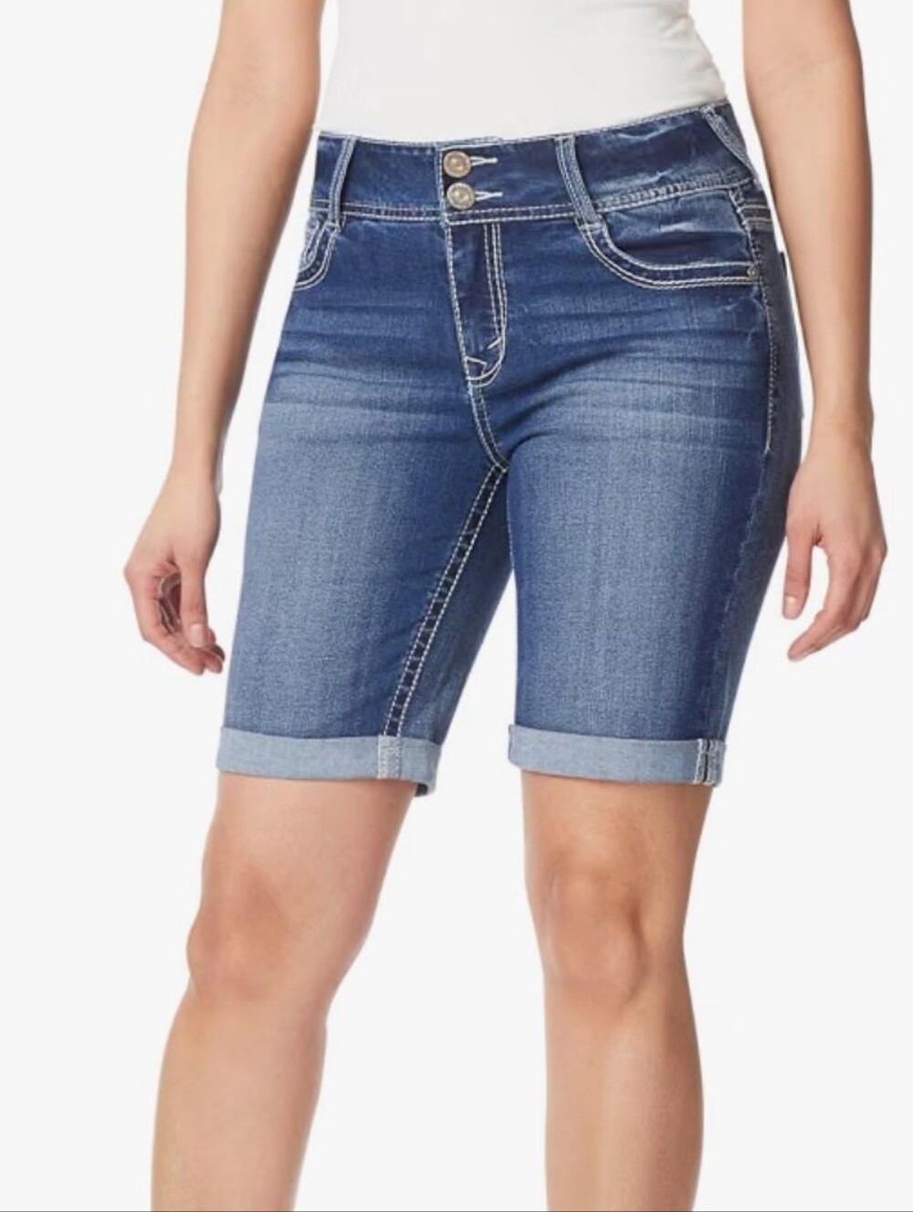 Wallflower Dark Blue Denim Bermuda Shorts